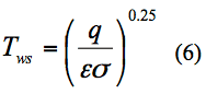 equation 6 - Stefan-Boltzmann Equation
