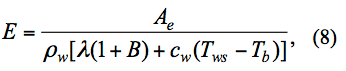 equation 8 - solving for daily evaporation
